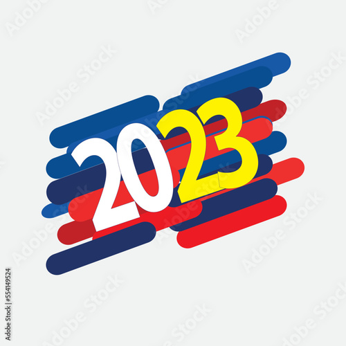 2023 Art Font Symbol Vector