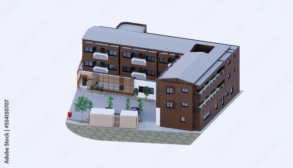 Obraz premium 3d design illustration and rendering Homey Heights Takamiya