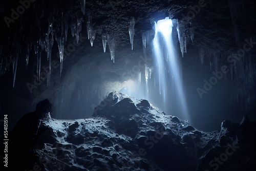 Ice Cavern - Generative AI photo