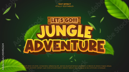 jungle adventure animated text effect