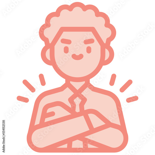 confident two tone icon