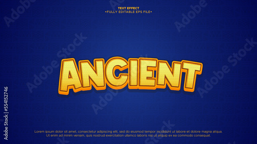 ancient animated 3d vector text effect with texture