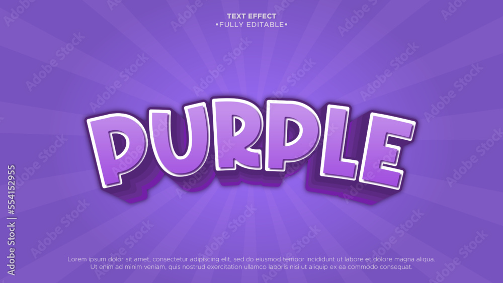 beautiful purple editable text effect