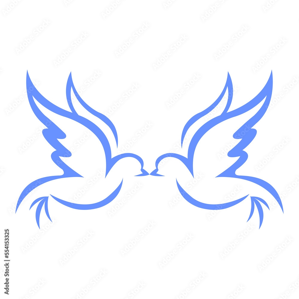 One line sparrow flies silhouette design.Hand drawn minimalist style vector illustration.
