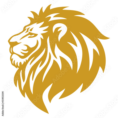 Lion Gold Logo Vector Design Mascot Template