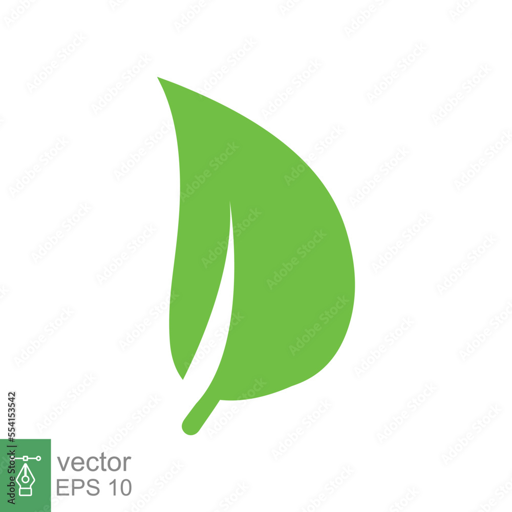 Leaf icon. Green plant, tree, nature, floral, organic, environment concept. Simple flat style. Vector illustration isolated on white background. EPS 10. Leaf icon. Green plant, tree, nature, floral, organic, environment concept. Simple flat style. Vector illustration isolated on white background. EPS 10.