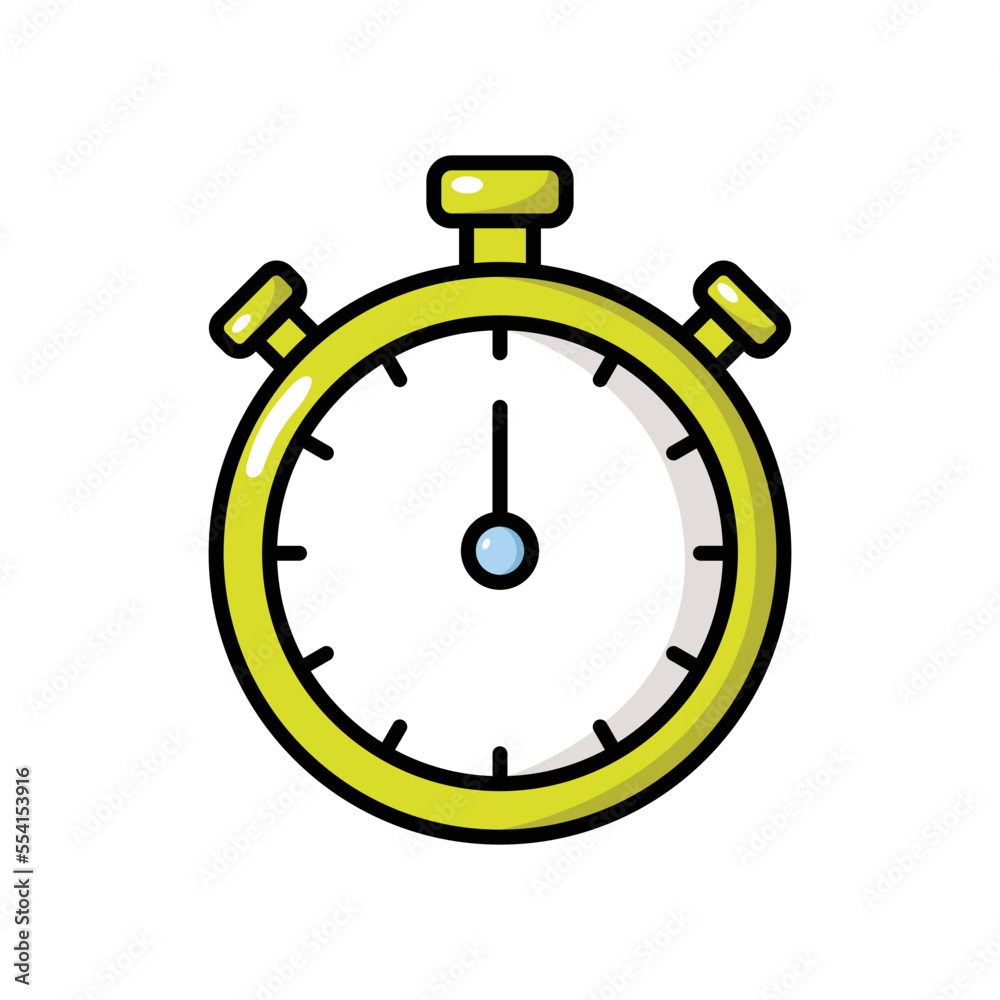 stopwatch icon vector design template in white background stopwatch icon vector design template in white background