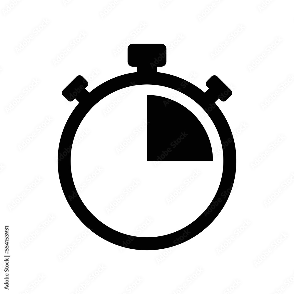 stopwatch icon vector design template in white background stopwatch icon vector design template in white background