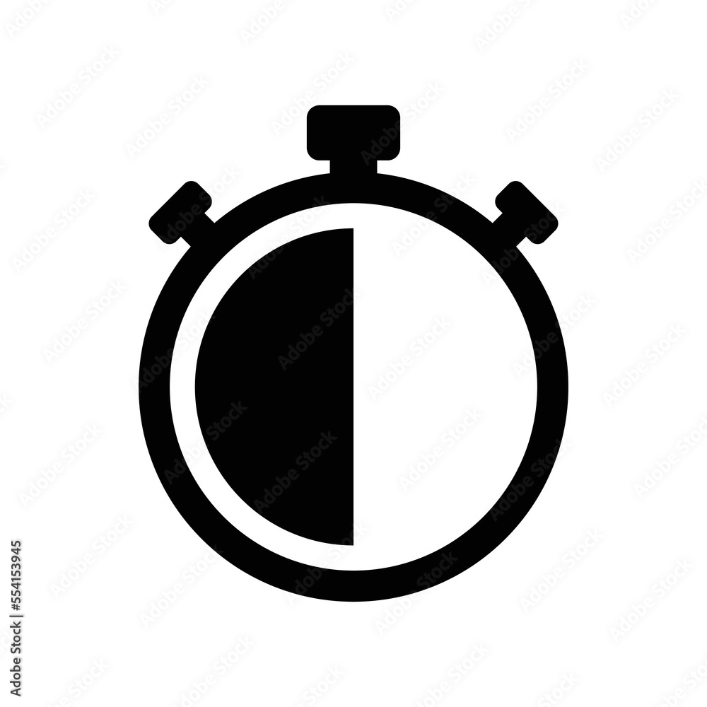stopwatch icon vector design template in white background stopwatch icon vector design template in white background