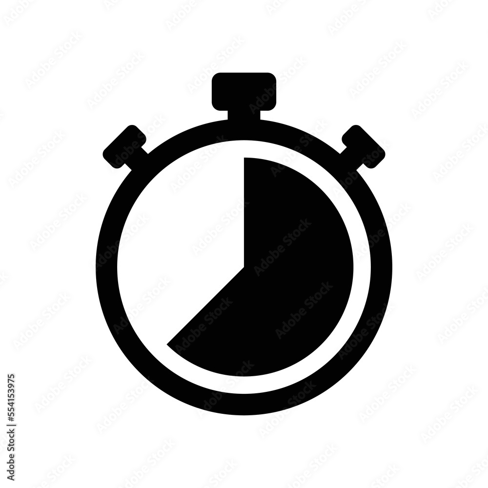 stopwatch icon vector design template in white background stopwatch icon vector design template in white background