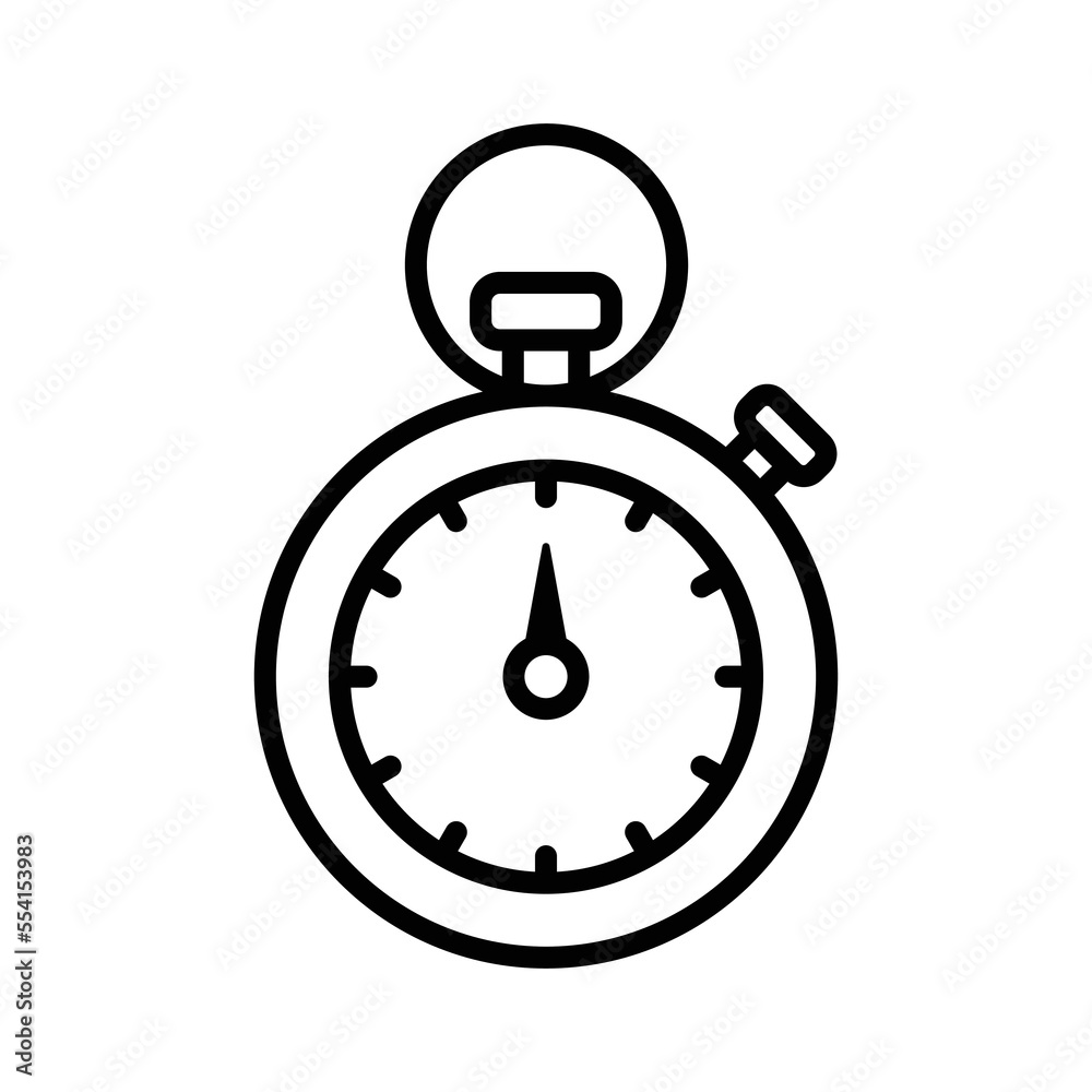 stopwatch icon vector design template in white background stopwatch icon vector design template in white background