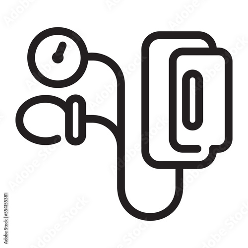 blood pressure meter line icon