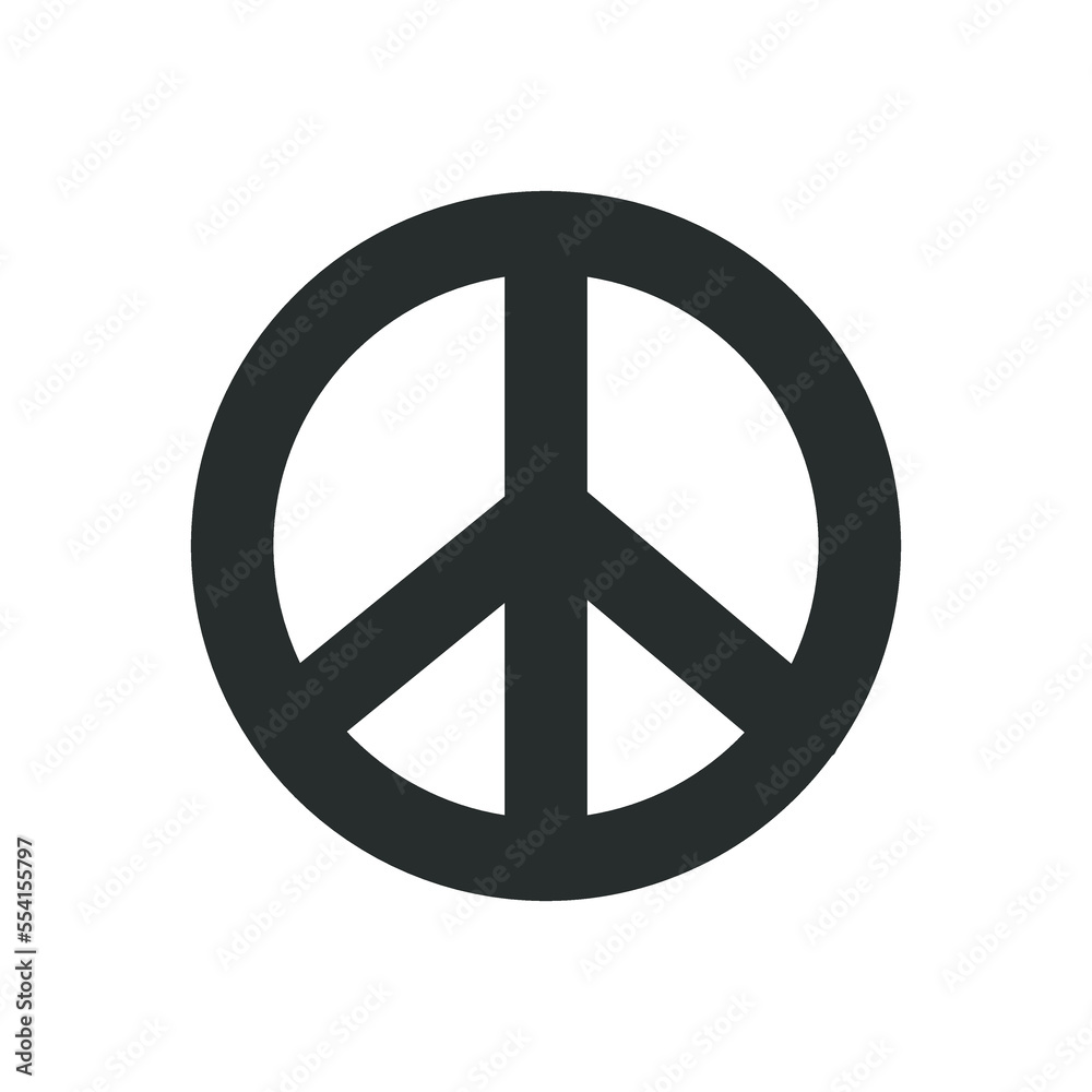 Flat vector hippy boho illustration. Hand drawn retro groovy pacific, peace symbol Flat vector hippy boho illustration. Hand drawn retro groovy pacific, peace symbol