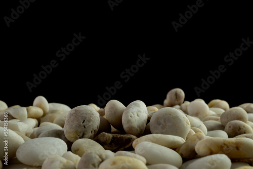 Stone mushrooms made from mixed gemstones and crystalize rock showing unique patterns and colours used in natural healing therapies photo