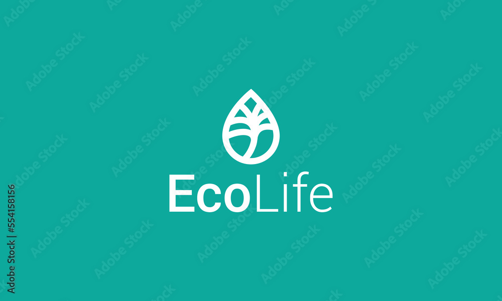 Natural care healthy modern and unique environmental logo Natural care healthy modern and unique environmental logo