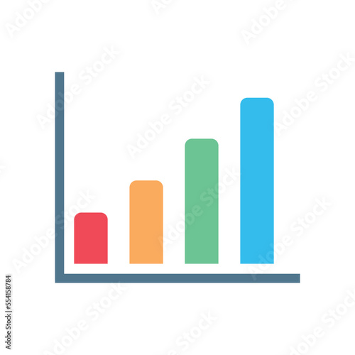 Bar chart vector icon symbol design