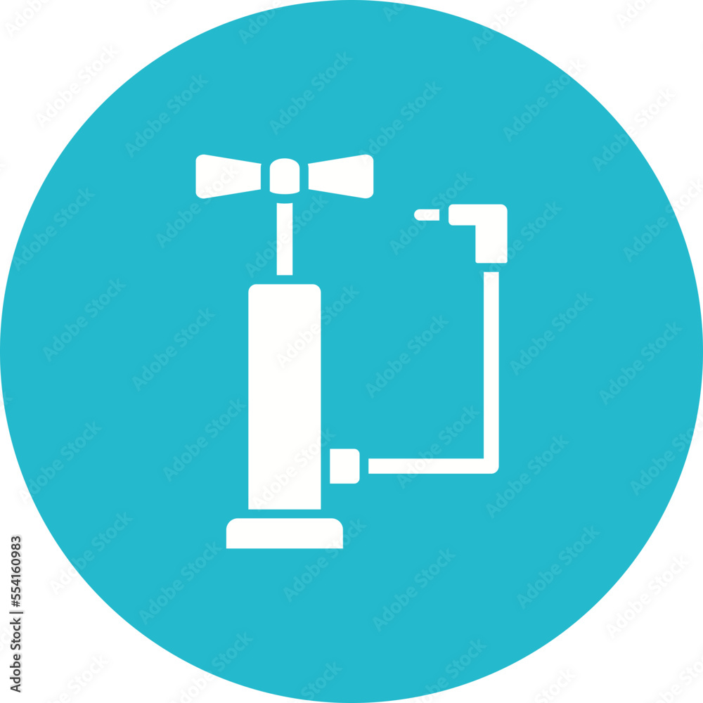 Air Pump Multicolor Circle Glyph Inverted Icon Air Pump Multicolor Circle Glyph Inverted Icon