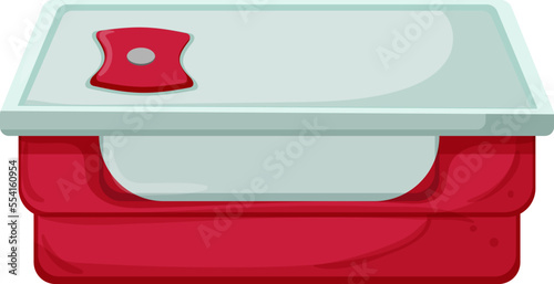 healthy lunch box color icon vector. healthy lunch box sign. isolated symbol illustration