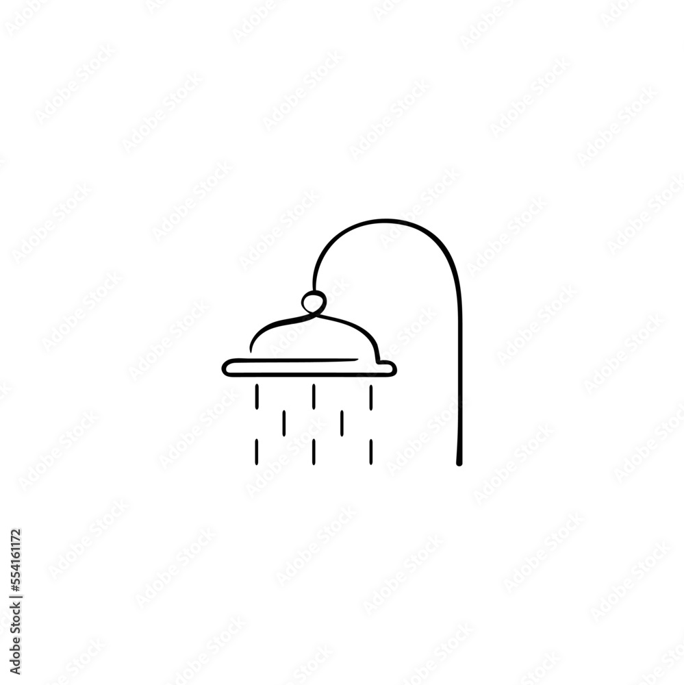 Shower Line Style Icon Design Shower Line Style Icon Design