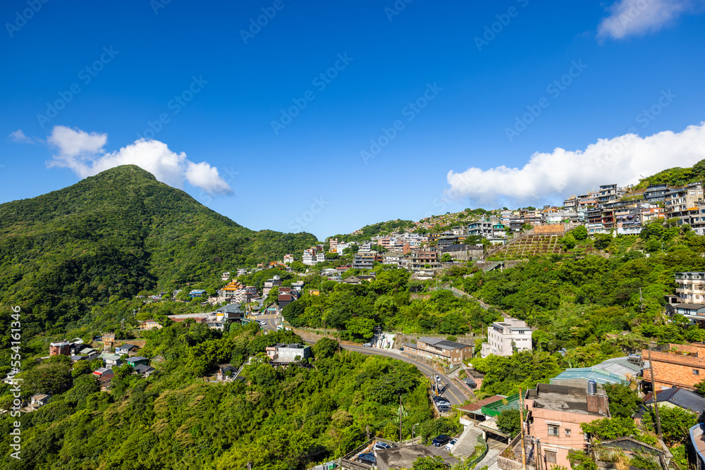 Taiwan Jiufen village on the mountain