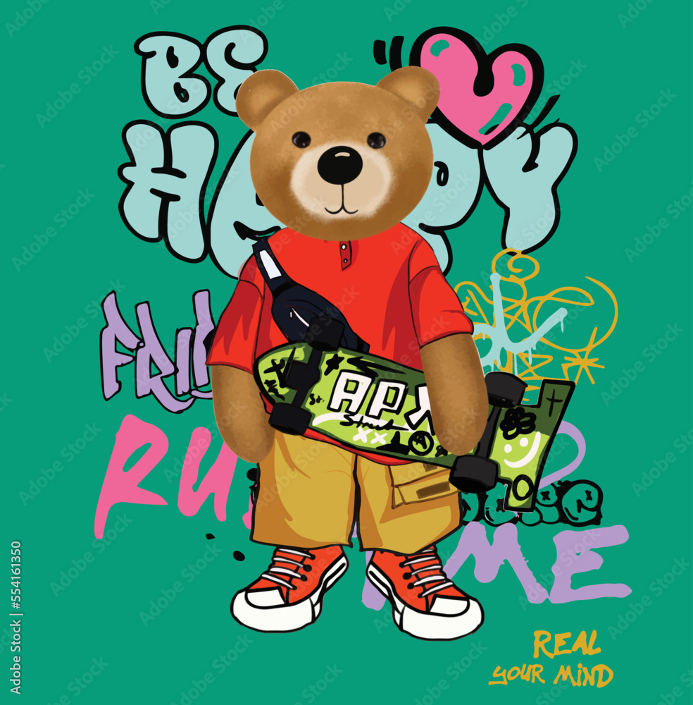 teddy bear skateboard. Very nice teddy teddy bear skateboard. Very nice teddy