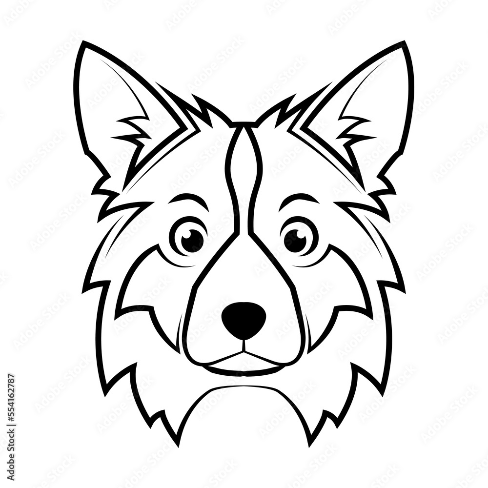 Black and white line art of wolf head. Good use for symbol, mascot, icon, avatar, tattoo, T Shirt design, logo or any design Black and white line art of wolf head. Good use for symbol, mascot, icon, avatar, tattoo, T Shirt design, logo or any design