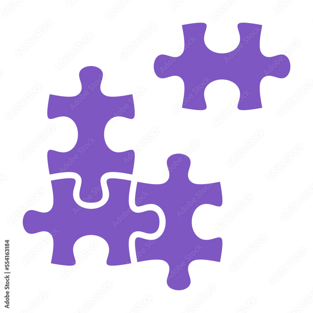Puzzle Multicolor Glyph Icon Puzzle Multicolor Glyph Icon