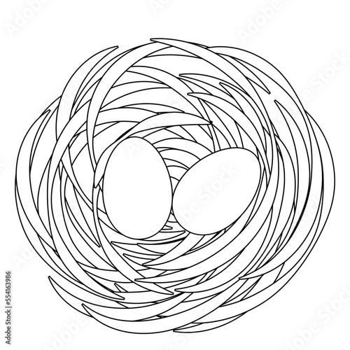 bird's nest icon vector