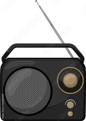 communication radio music cartoon. communication radio music sign. isolated symbol vector illustration