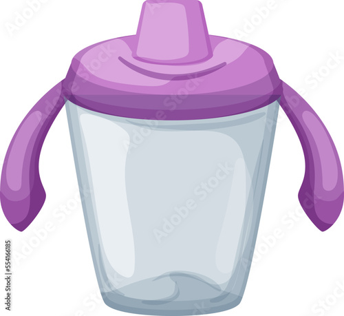 toddler sippy cup cartoon. toddler sippy cup sign. isolated symbol vector illustration