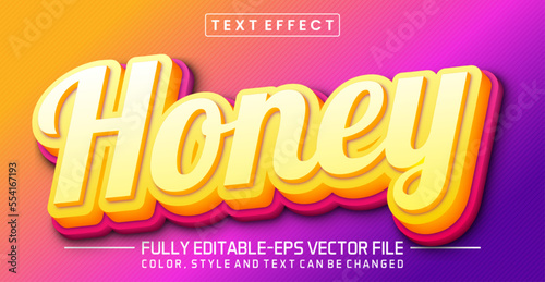 Editable Honey text effect - Honey text style theme