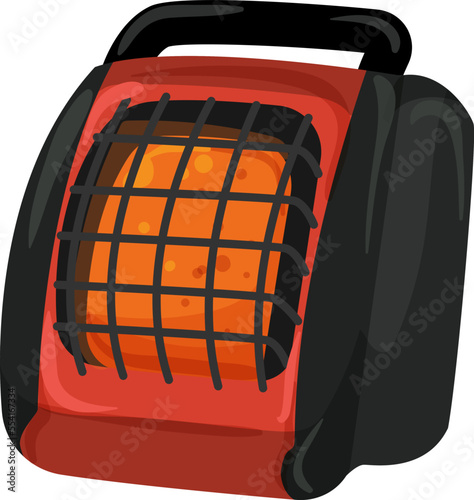 outdoor heater gas cartoon. outdoor heater gas sign. isolated symbol vector illustration