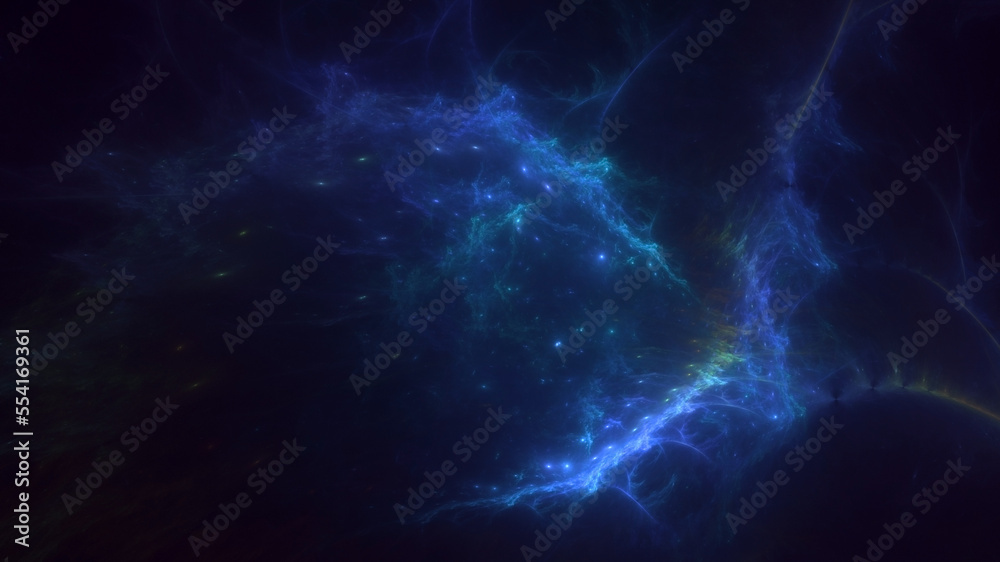 3D rendering abstract multicolor fractal light background
