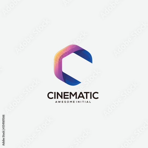 cinematic logo design gradient colorful