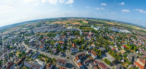 Ausblick auf Lauingen an der Donau - die nördlichen Industrie- und Gewerbegebiete