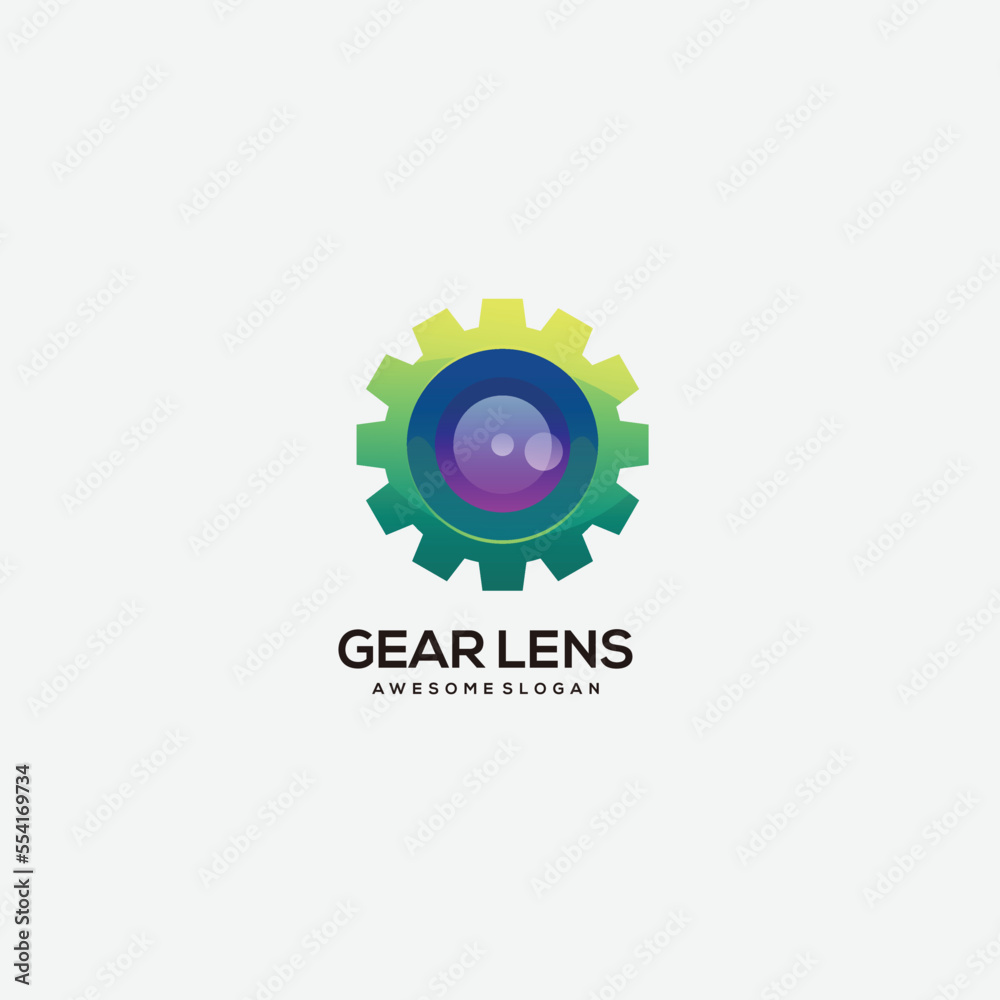 gear lens logo icon design colorful gear lens logo icon design colorful