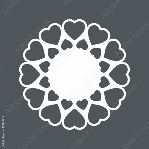 lace tissue heart quality vector illustration cut