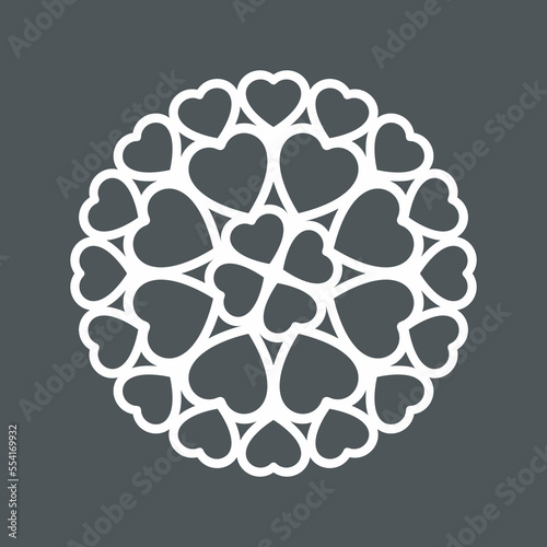 lace tissue heart quality vector illustration cut