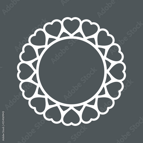 lace tissue heart quality vector illustration cut