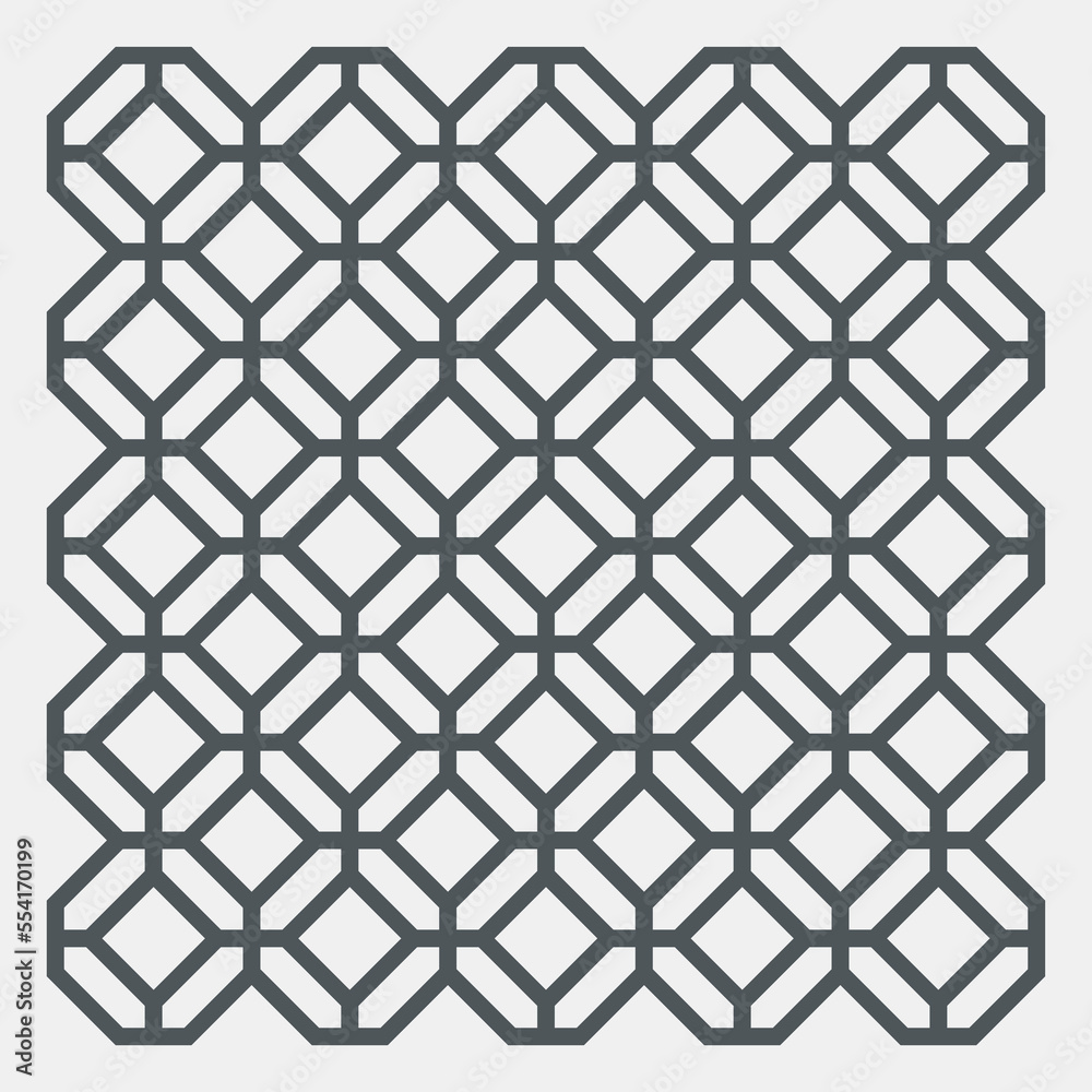 Fototapeta premium Geometric seamless background tile quality vector illustration cut