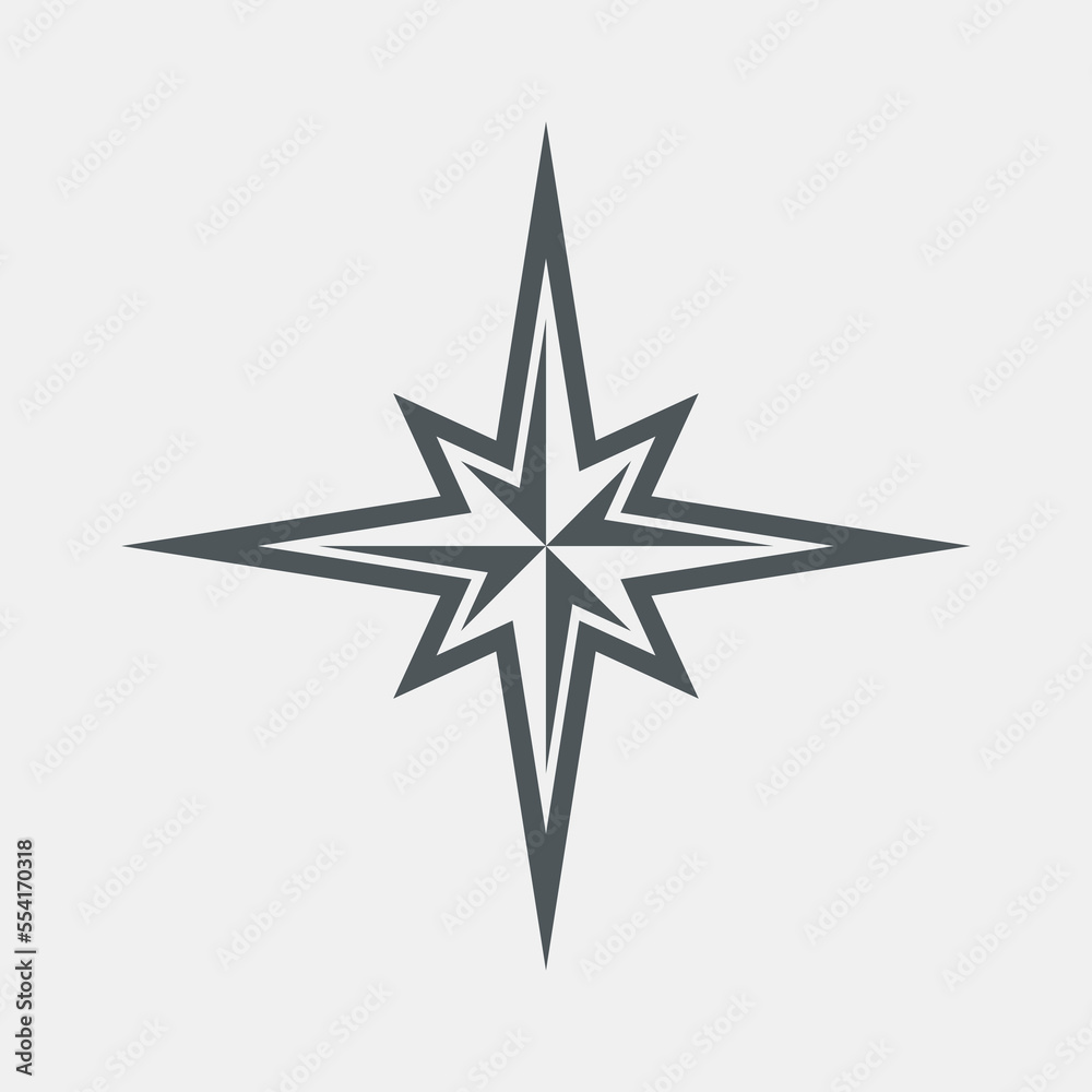 Star north quality vector illustration cut Star north quality vector illustration cut