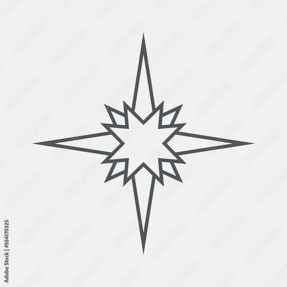 Fototapeta premium Star north quality vector illustration cut