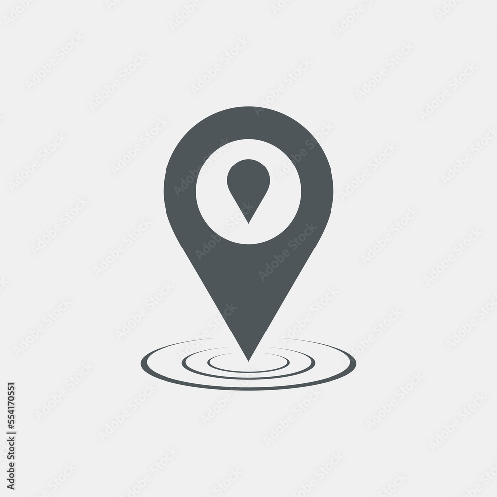 Map pin pointer Route Gps location icon Vector illustration cut Map pin pointer Route Gps location icon Vector illustration cut