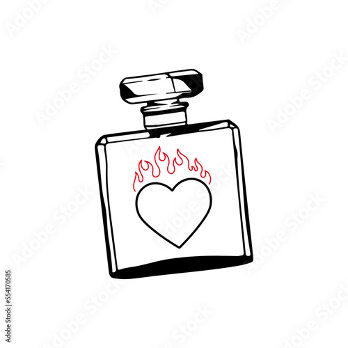 perfume vector illustration with heart symbol