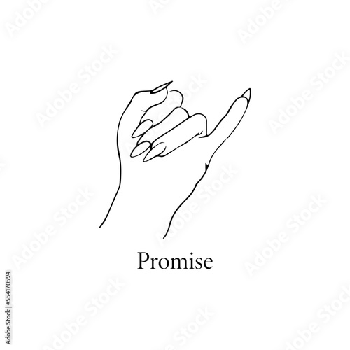 promise hand concept vector illustration