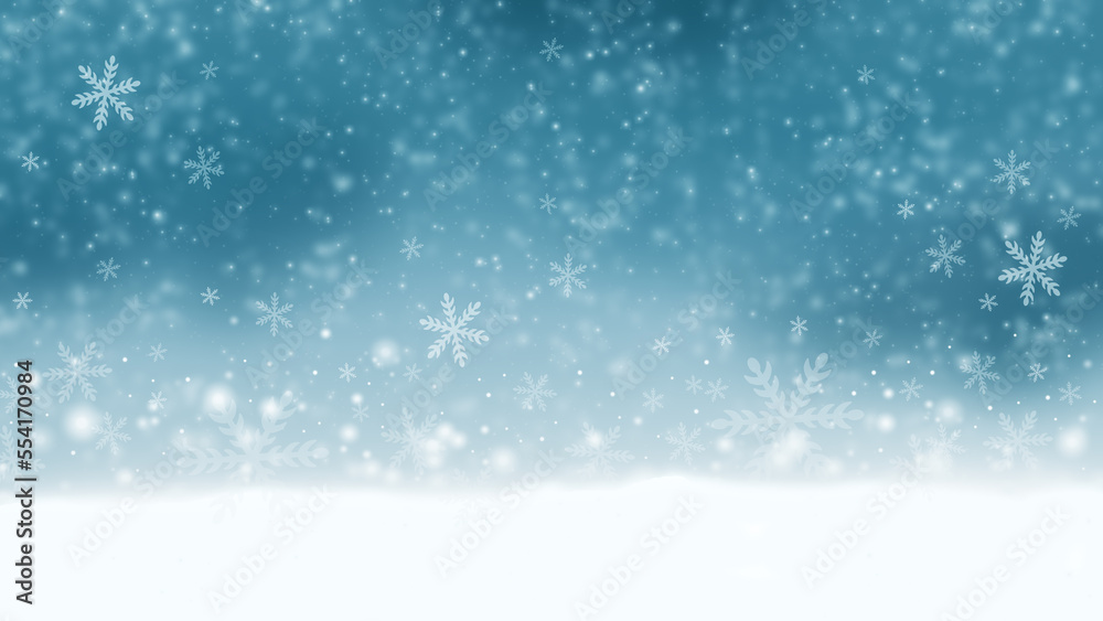 Beautiful winter background with snow and big and small snowflakes. Beautiful winter background with snow and big and small snowflakes.