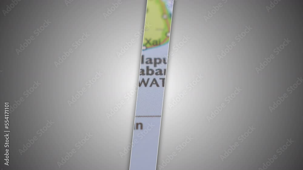 A Elegant Slide Animation of Push Pin Pointing Geographic Area Eswatini on World Map 