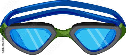 diving pool goggles cartoon. diving pool goggles sign. isolated symbol vector illustration