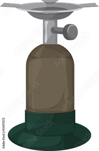 propane stove camp cartoon. propane stove camp sign. isolated symbol vector illustration