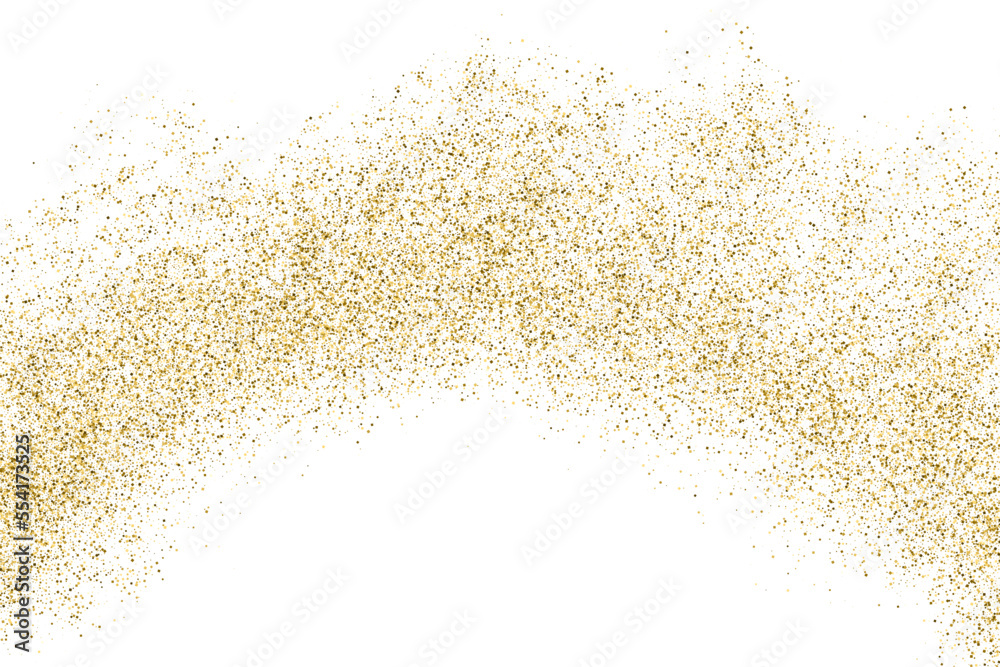 Gold Glitter Texture Isolated On White. Goldish Color Sequins. Golden Explosion Of Confetti. Design Element. Celebratory Background. Vector Illustration, Eps 10. Gold Glitter Texture Isolated On White. Goldish Color Sequins. Golden Explosion Of Confetti. Design Element. Celebratory Background. Vector Illustration, Eps 10.
